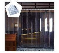 YXEHZ Plastic Vinyl Strip Door Curtain Strip Curtain Smooth Waterproof Hurricane Shutters Gate Suitable for Supermarkets and Shopping Malls Garages(1.35x2.1m)