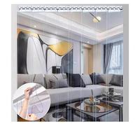YXEHZ Transparent Plastic Curtain Strips PVC Strip Curtain Door Kit Vinyl Clear Plastic With Strip Curtains Suitable for Clean Rooms Bedrooms and Kitchens(1.6mm,1.5x2.1m)