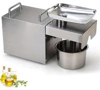 YXFAZPP Automatic Oil Extractor Cold Hot Nuts Oil Press Machine Stainless Steel Oil Extractor Home/Commercial Oil Expeller for Pressing Peanut Sesame Rapeseed 3-6KG/H
