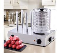 YXFAZPP Electric Hot Dog Machine with Hot Dog Steamer and Bread Heater, Hot Dog Machine for Sausages, Removable Heat Container (4sticks)
