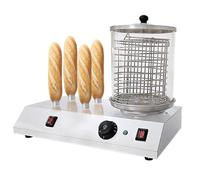 YXFAZPP Electric Hot Dog Maker, 458W Commercial Hot-Dog Machine Stainless Steel with 3/4 Toaster Rods, Adjustable Temperature, Professional Hot Dog Steamer for Hot Dogs (4)