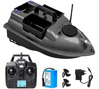 YXFAZPP RC Bait Boat for Carp Fishing with GPS Navigation, 3 Bait Containers, 500M Automatic Cruise, Carbon Fiber Design, Stable Waterproof (5200mah 1 battery)