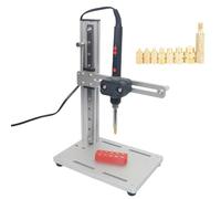 YXFAZPP Vertical Heat Pressing Machine, Heat Set Insert Tool with 90W Digital Soldering Iron, M2-M8 Brass Insert Tips, Max Height 10.5cm/20.5cm (10.5cm)