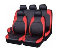 YXFCD Auto Seat Covers Set For KIA Stonic SUV 2010-2024, Leather Seat Protector Front and Rear Cushion Covers Waterproof Non-Slip Interior Accessorie,C/9pcs Set Red
