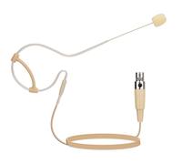 YXG Headworn Earset Over Ear Hanging Mic Beige Low Profile Light-Weight Microphone Compatible with Shure Wireless System Bodypack Transmitter with 1.45m Cable Mini XLR 4 Pin TA4F Plug