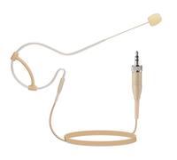 YXG Headworn Earset Over Ear Hanging Mic Beige Low Profile Light-Weight Microphone Compatible with Sennheiser Wireless System Bodypack Transmitter, with 3.5mm Female Screw Plug