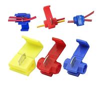 YXGOOD 125 Solderless Quick Splice Snap Wire Connector, 50 pcs red 22 Through 18 Gauge,50 pcs Blue 16 Through 14 Gauge,25 pcs Yellow 12 Through 10 Gauge