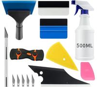 YXGOOD 9 Pcs Vehicle Car Window Tint Application Tools Kit Glass Protective Film Installing Tool Car Window Film Squeegee Auto Vinyl Wrap Installation Kit Squeegee for Vinyl (9)