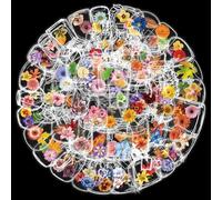Yxgs-50pcs Cartoon Bottle Dried Flower Sticker Material Decorative Water Cup Stationery Box Handbook Mobile Phone Waterproof Vinyl Stickers