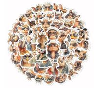 YXGS-50pcs Cool King Animal Vector Art Sticker Tablet Guitar Water Cup Notebook Waterproof Decorative Sticker