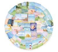 YXGS-50pcs Mountain and Sea Landscape Sticker Tablet Notebook Phone Case Diary Skateboard Guitar Decorative Sticker