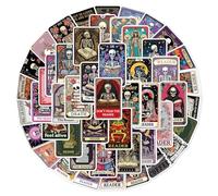 YXGS-50pcs Reader Dust Tarot Card Sticker Decorative Stationery Box Luggage Handbook Waterproof Vinyl Stickers