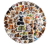 YXGS-50pcs Two Animals Waterproof Sticker, Laptop Scrapbook Water Bottle Guitar Skateboard Vinyl Sticker