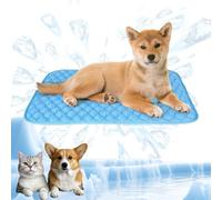 YXHZVON Dog Cooling Mat, Self Cooling Pad for Dogs Cats in Hot Summer, Pets Durable Cool Mats, Pets Sleeping Mattress Accessories for Cats Puppy Home and Travel(70 x 55cm,L,Blue)