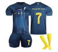 YXHZVON Football Kits for Kids, No.7 Football Jersey Kit for Kids, Boys' Football Shirts Shorts and Socks, Gift for Boys Girls, Size 28 (Green, Height: 150-160 cm)