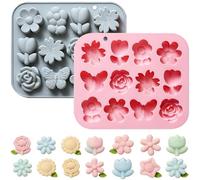 YXHZVON Silicone Flower Chocolate Molds 2PCS Silicone Candy Molds