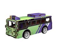 Yxian 3D Wood Puzzle for Kids, Mini DIY Vehicle Toys Puzzle, Assorted Daily Vehicles Educational STEM Toy for 6+ Ages, Wooden Educational Model Pull Back Gear Box (Bus)