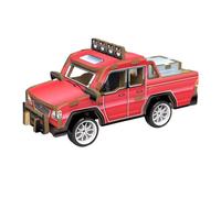 Yxian 3D Wood Puzzle for Kids, Mini DIY Vehicle Toys Puzzle, Assorted Daily Vehicles Educational STEM Toy for 6+ Ages, Wooden Educational Model Pull Back Gear Box (Pickup Truck)