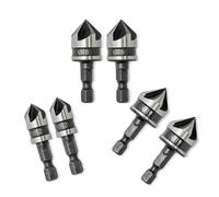 YXIING 6 Pcs Countersink Drill Bit, Countersink Drill Bits Set1/4 Inch 12mm/16mm/19mm Counter Sink Drill Bits for Wood
