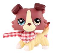 YXIMOPLER Mini Shop Pet Figure Toys Shorthair Cat and Collie Cat and Dog Animal Figure Collection Toys (Plum collie)