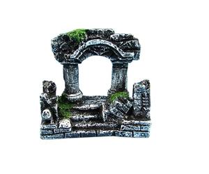 YXINAER Aquarium Fish Tank Stone Decoration Artificial Roman Column Ruins Castle Ornaments Decor Accessories Fish Tank Ornaments(Grey 8 * 7cm)