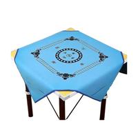 YXINAER Mahjong Table Mat Mahjong Soft Padded Household Silence Mat Table Cloth, Board Game Mah-Jong PU Leather Reduce The Noise(Blue)