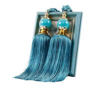 YXINAER Rope Curtain Tie Backs 1 Pair Curtain Tie Backs with Tassel Traditional Tieback Curtain Decorative Accessories(Lake blue)