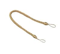 YXINAER Rope Curtain Tie Backs 1Pc Curtain Tieback Handmade Weave Gold Curtain Holder Clip Buckle Rope Home Decorative Room Accessories Curtain Tie Backs(Gold)