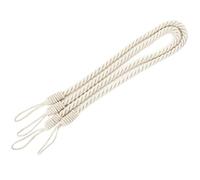 YXINAER Rope Curtain Tie Backs 2Pcs Curtain Rope Buckle Large Rope Cotton Drape Tie Backs Holdbacks Tieback Twisted Rope(White)