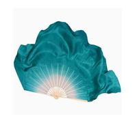 YXINAER Silk Belly Dance Fan Big Size Dance Fan 86cm Gradient Bamboo Folding Veil Hand Paint Bellydance Dancer Show Props(Color 16,1pcs Right 1pcs Left)