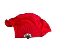 YXINAER Silk Belly Dance Fan One Pair Fan Veils Bellydance Performance Accessory Double Side Extra Long(Color 7,1pcs right 1pcs left)