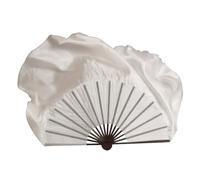 YXINAER Silk Belly Dance Fan One Pair Fan Veils Bellydance Performance Accessory Double Side Extra Long(Color 4,1pcs right 1pcs left)