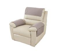 YXINAER Sofa Armrest Protectors Knitted Recliner Sofa Covers Elastic Sofa Protector Relax Armchair Cover Lounge Home(Light grey 3pcs)