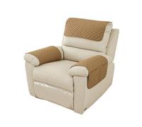 YXINAER Sofa Armrest Protectors Knitted Recliner Sofa Covers Elastic Sofa Protector Relax Armchair Cover Lounge Home(Brown 3pcs)