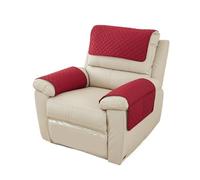 YXINAER Sofa Armrest Protectors Knitted Recliner Sofa Covers Elastic Sofa Protector Relax Armchair Cover Lounge Home(Red 3pcs)