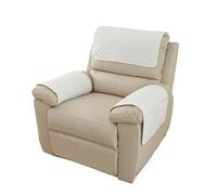 YXINAER Sofa Armrest Protectors Knitted Recliner Sofa Covers Elastic Sofa Protector Relax Armchair Cover Lounge Home(Beige 3pcs)