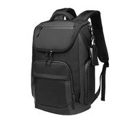 YXINAER Travel Laptop Backpack Men Backpack Multifunction Large Capacity Waterproof Backpacks 15.6" Laptop Travel Business Male Bag USB(Black)