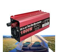 YXINHONGYUE 12V DC TO 220V Power Converter, Pure Sine Wave Camping Inverter 1600W Peak Low Frequency Solar Off-Grid Inverter with Power Failure Protection for Emergency Charging,48V TO 220V