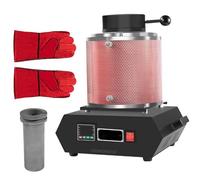 YXINHONGYUE 1KG, 1150°C Large Gold Melting Furnace Kit With power cord and heat-insulating gloves 220V Portable Digital Smelting Furnace for Gold Silver Copper Aluminum