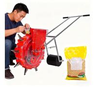 YXINHONGYUE 2 in 1 Corn Planter Seeder Hand-Push Farm Corn Soybeans Planting Equipment Sowing Depth 3-8 Cm Garden Home Use Planting Tool for Sloping Land, Rice Fields