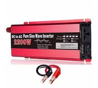 YXINHONGYUE 2200W red Pure Sine Wave Inverter 12V/24V DC To 110V/220V AC Voltage Converter Portable 50Hz 60Hz Car Mini Inverter with Overvoltage Protection for Off-Grid Solar,24V TO 230V