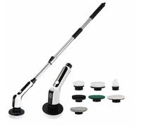 YXINHONGYUE 2600mAh 6 in 1 Power Scrubber, Waterproof long handle high speed Shower Cleaner Brush With 6 replaceable brush heads for Cleaning Bath and Shower