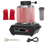 YXINHONGYUE 2KG, 3KG Portable Gold Melting Furnace Machine With protective net 1500W Metal Silver Jewelry Casting Tool for Refining Casting Jewelry DIY
