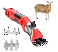 YXINHONGYUE 6-Speed Adjustable Professional Sheep Shears 220V Portable High Power Horse Clipper with Brush And Blade for Large Livestock, Alpacas, Cattle,9 teeth