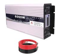 YXINHONGYUE 6000W Car Power Inverter, 12V To 110V, DC 12V/24V/48V/60V/72V To 110V/220V AC Converter for RV, Truck, Off Grid Peak Pure Sine Wave Power Inverter,72V to 230V