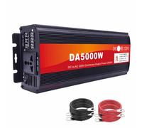 YXINHONGYUE 60V TO 110V, Peak Pure Sine Wave Inverter 5000 Watt, 12V-72V DC To 220V/120V AC Converter for RV, Truck, Solar, Home Low Frequency Power Inverter with 1 AC Outlet LCD Display