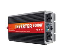 YXINHONGYUE 60V TO 220V, Low Frequency Solar Power Inverter Split Phase Inverter 6000W DC 12V/24V/48V/60V/72V To AC 120V 240V Converter with AC Outlets & LCD Display for Vehicles