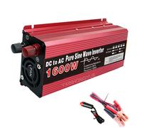 YXINHONGYUE 800W/1600W Peak Car Power Inverter, 12V 24V DC TO 110V 60Hz AC Converter High Power Pure Sine Wave Solar Inverter with Connecting Cable for Field Operations,12V to 110V 60Hz