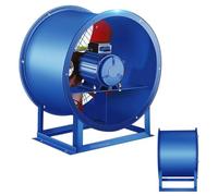 YXINHONGYUE Commercial 4-Blade High Velocity Blower with Overheat Protection 220V Low Decibel Heavy Duty Cylinder Axial Fan for Workshop, Residential Ventilation,370W