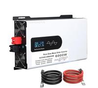 YXINHONGYUE DC 12V-24V To 110V 240V AC Converter Emergency Boat Power Inverter 6000W Peak 50Hz Low Frequency Pure Sine Wave Solar Inverter with Battery Clip for Camping,12V to 230V